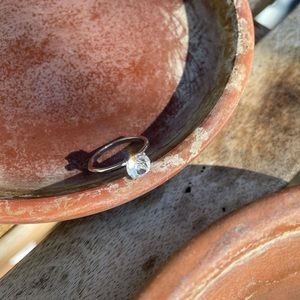 Silver Plated Crystal Ring